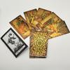 The New Knight Laser Gold Foil Tarot Board Game Set Hot Stamping Luxury PVC Waterproof Wear-resistant Divination Cards