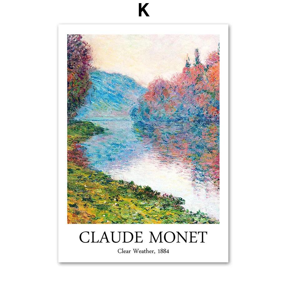 

Впечатление Клода Моне, абстрактный пейзаж, скандинавский постер, настенное искусство, живопись на холсте и принты, настенные картины для декора гостиной 21x30cm No Framed