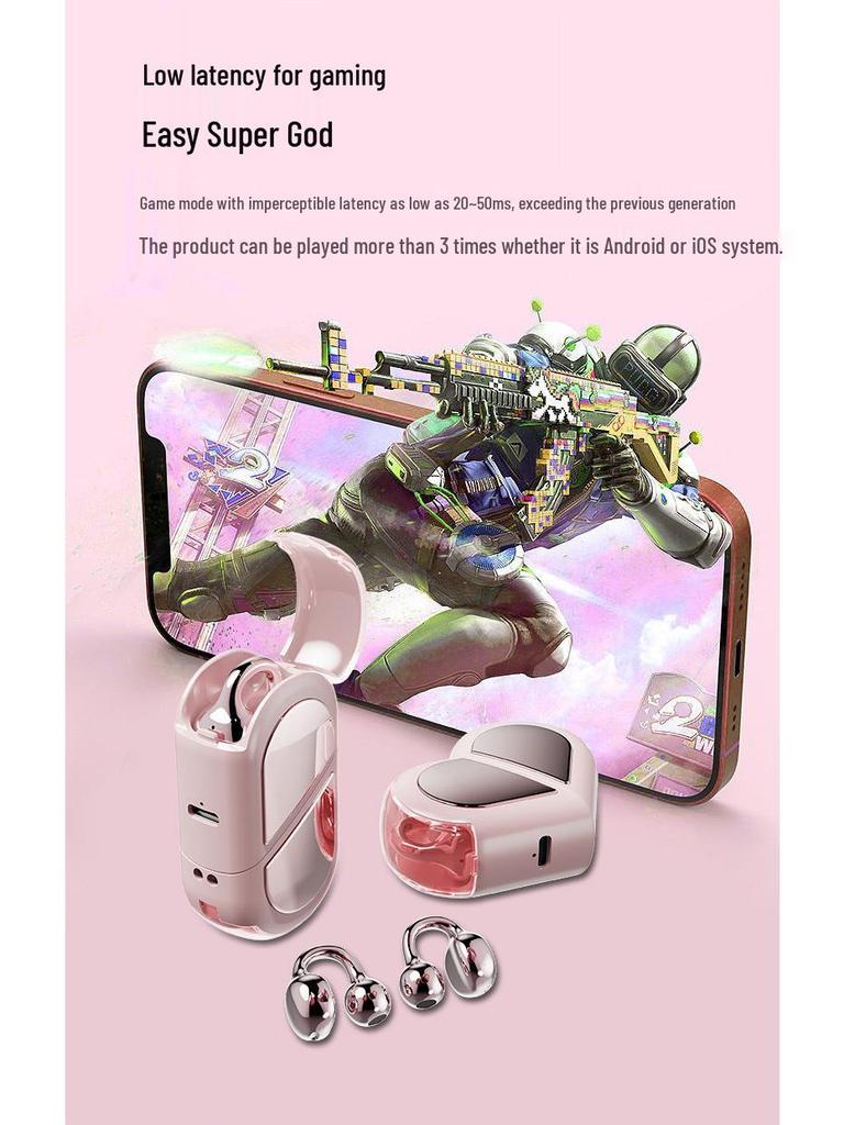 Xin Xing Creative Rotatable Mini Clip-on Low Latency Bluetooth Esports Earphones