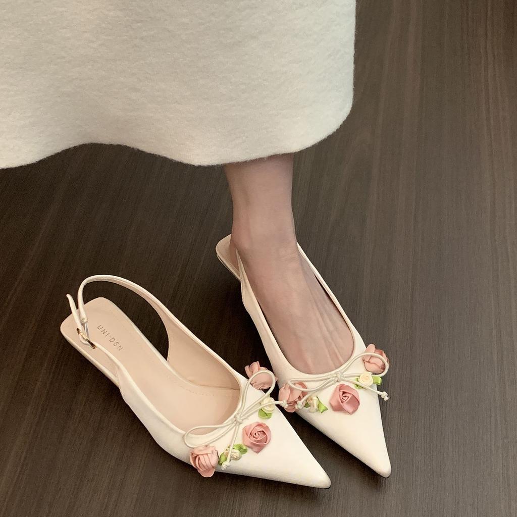 French Fairy High Heels Bag Head Sandals Women's Shoes 2025 New Summer with Skirt New Chinese Pointed Single Shoes