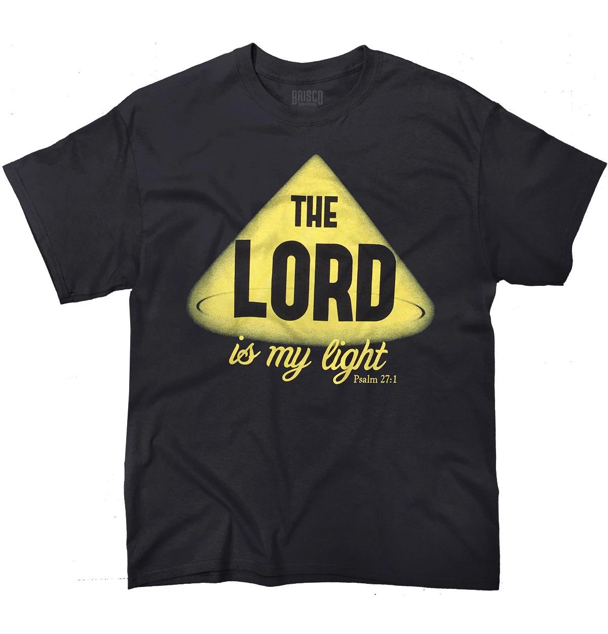 Christian Faith God The Lord is my Light Womens or Mens Crewneck T Shirt Tee XS