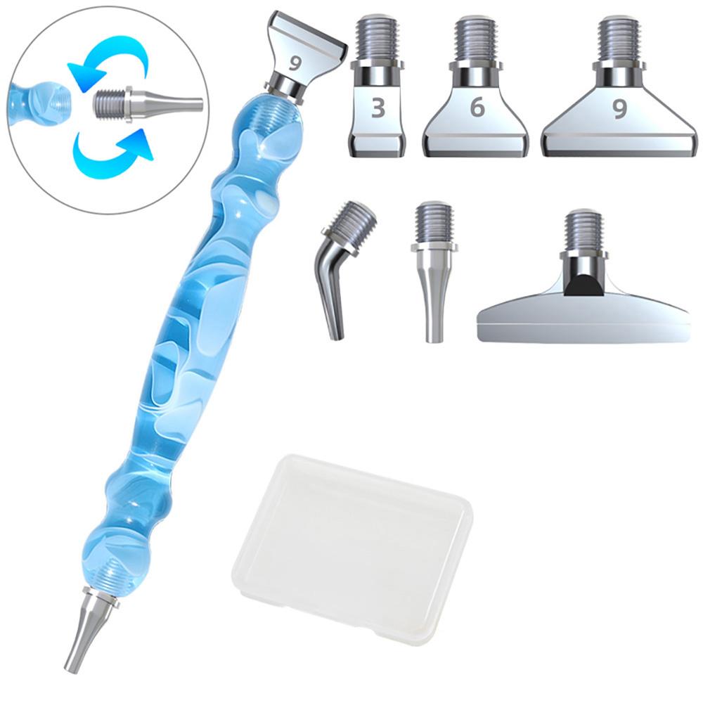 Special-shaped Resin Diamond Painting Pen Multi-placer Alloy Replacement Pen Heads Point Drill Pens Glue Clay DIY Nail Art Tool