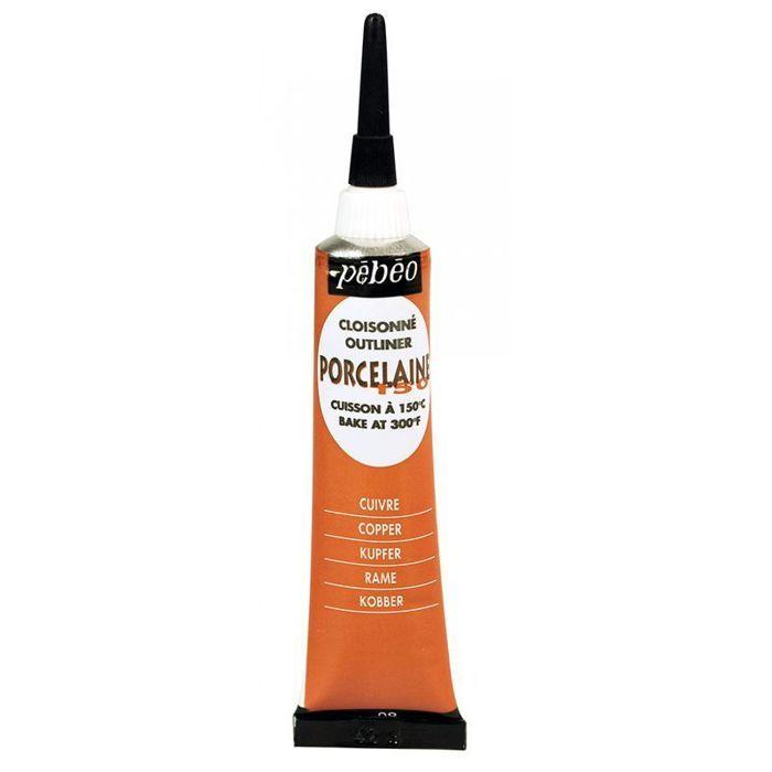 Porcelain Outliner - Pébéo - P150 - 20 Ml - Copper - Paint for Precise Contours