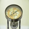 Brass Handmade Sand Timer Hourglass Sand Timer with Compass, Antique Finish Beautiful Handcrafted Sand Timer Ideal