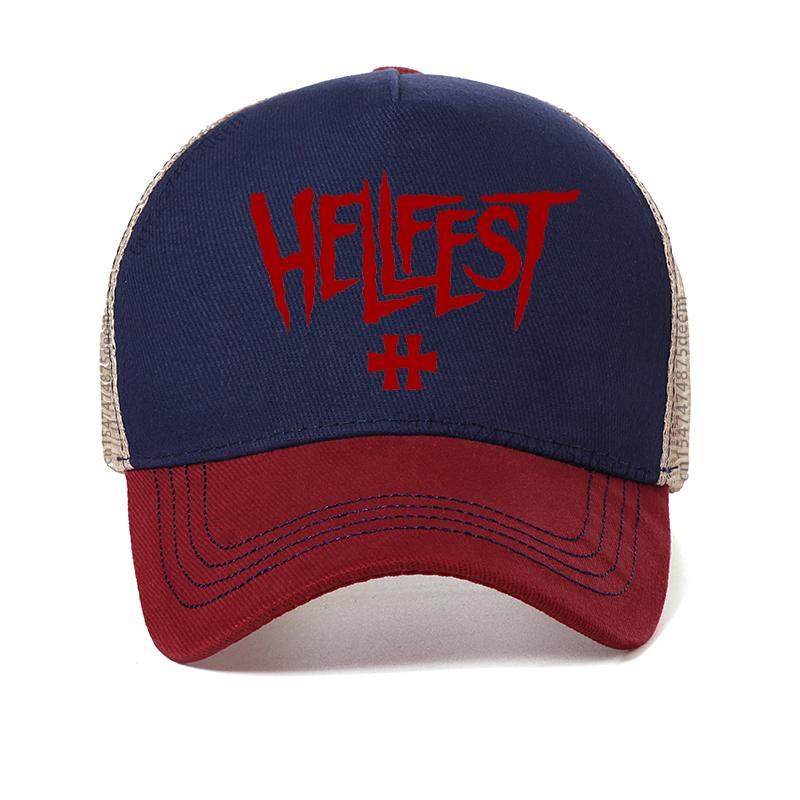Hellfest Heavy Metal Music Festival Logo Baseball Caps Men cool summer Mesh Breathable Trucker hat unisex Adjustable brand hats
