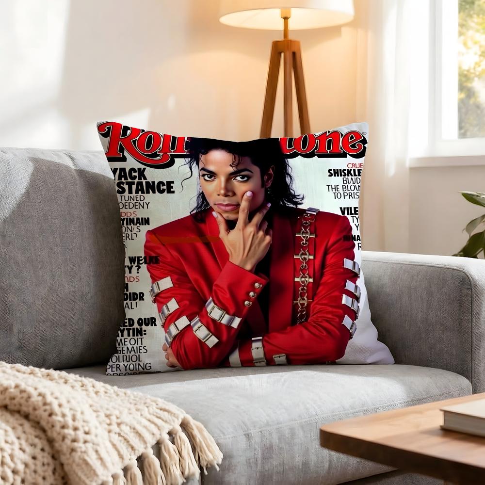 Sänger Michael Jackson Kissenbezug 1 Stück Dekorative Bezüge Weiche Kissenhülle Für Sofa Couch Dekoration 40X40 45X45 Kissenbezüge
