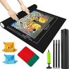 1000/2000/3000pcs Puzzle Storage Mat Roll Up Puzzles Board Felt Storage Blanket Grey Black Portable Travel-Friendly Bag TMZ