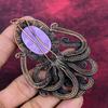 Purpurite Gemstone Pendant Copper Wire Wrapped Octopus Pendant Gifts For Women