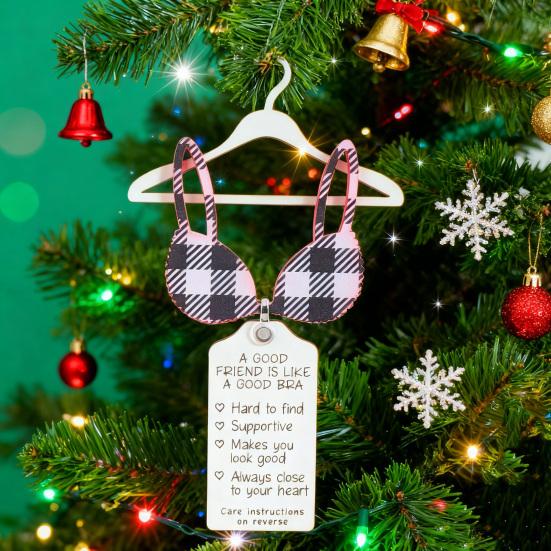 A Good Friend Is Like A Good Bra Ornament Funny Best Friend Christmas Ornament Holiday Keepsake Gift for Adults Women Friends Coworkers