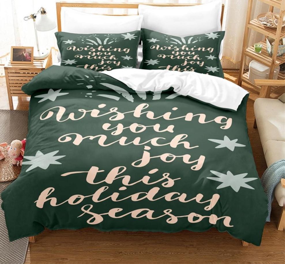 3D Digital Printed Duvet Cover Queen King Size Creative Christmas Bedding Set Fashion Design 3 Piece Set With 2 Pillowcases