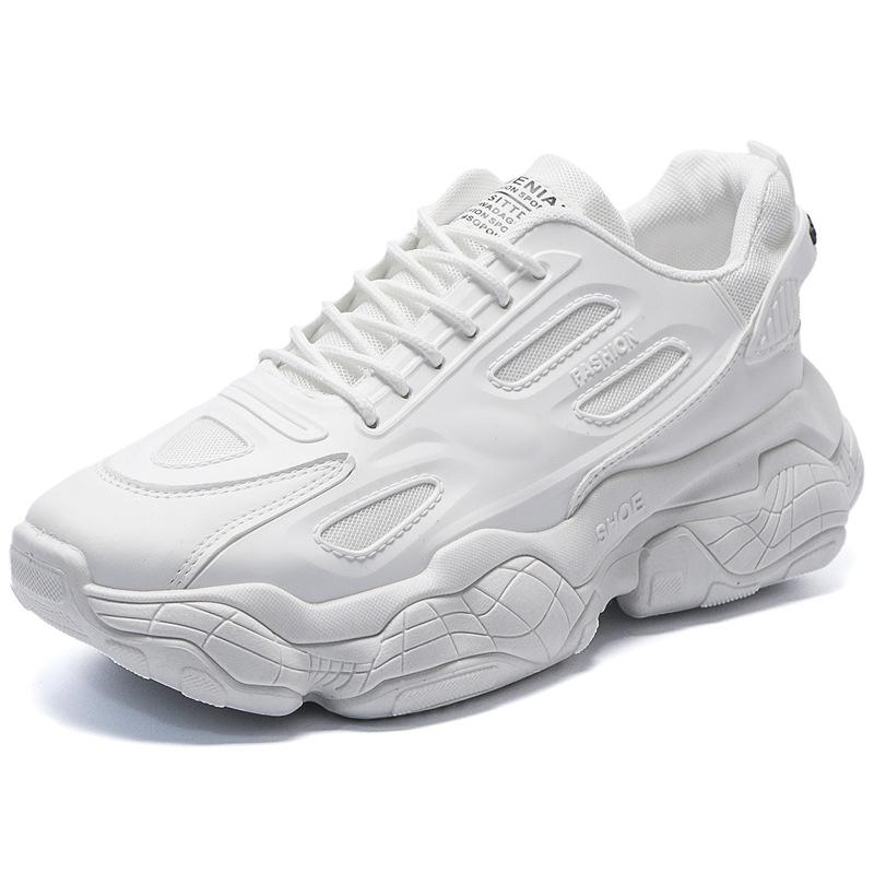 Spring New Thick-soled Heightening Dad Shoes Men's Shoes Korean Version Trendy Sports Shoes Casual Little White Shoes Men's