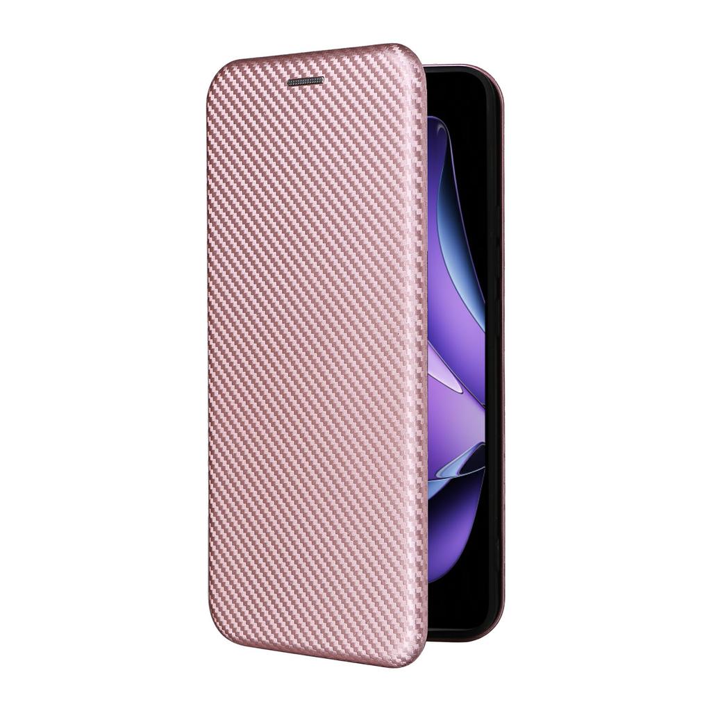 For Oppo Reno13 F 5G Case Carbon Fiber Texture Drop-Proof PU Leather Phone Cover