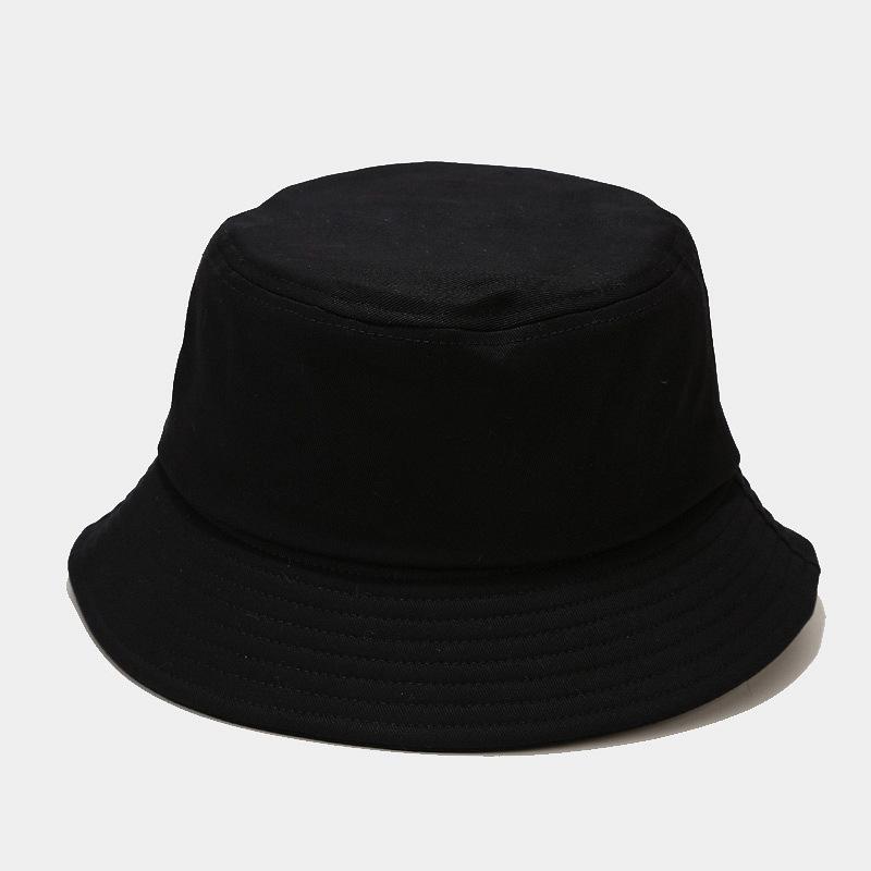 Bucket Hat Women's Simple Solid Color Cotton Foldable Basin Hat Men's Outdoor Sunscreen Sun Hat Casual Sun Hat
