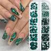 12Gird Box Multi Size Bunte Strasssteine ​​Flatback Crystal Diamond Gems 3D Glitter Nail Art Luxuriöse Dekorationen
