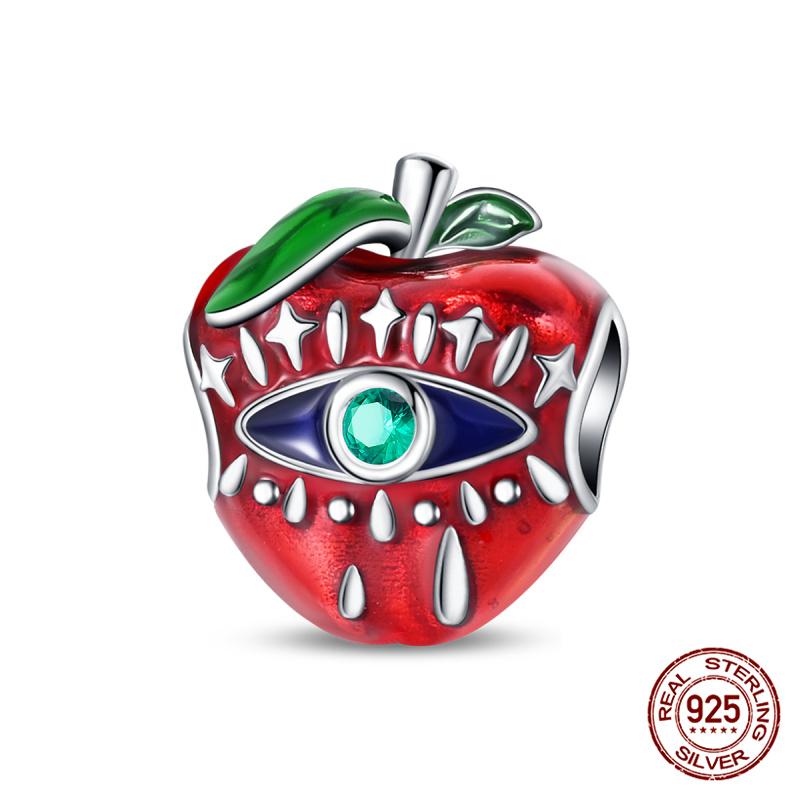 Original 925 Silver Avocado Cherry Strawberry Charms DIY Bracelet Jewelry Making Women Gift 100% Pure Silver