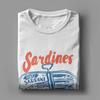 Les Sardines Konservenfisch Grafik T-Shirts für Herren Fischer Vintage Reine Baumwolle T-Shirt Kurzarm T-Shirts 4XL 5XL Kleidung