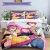 3pcs KPop Demon Hunters MIRA3 Design Cover Set - HD Printed Bedding with 1 Cover and 2 Pillowcases - Perfect for Home and Dorm Decor