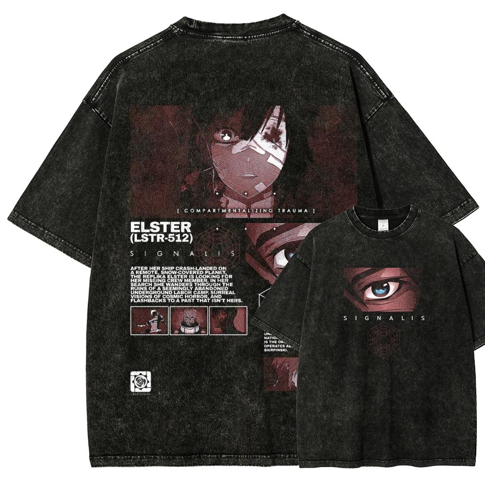 

Signalis Year round clothing NewModel Washed Tshirt Anime Lover Unisex Oversized high quality Yk Short Sleeves Classic soft S