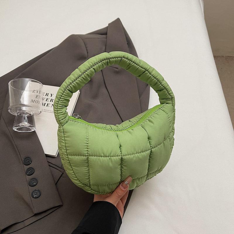 Mini cloud bag rhombus new simple down bag handbag mini small bag mobile phone bag