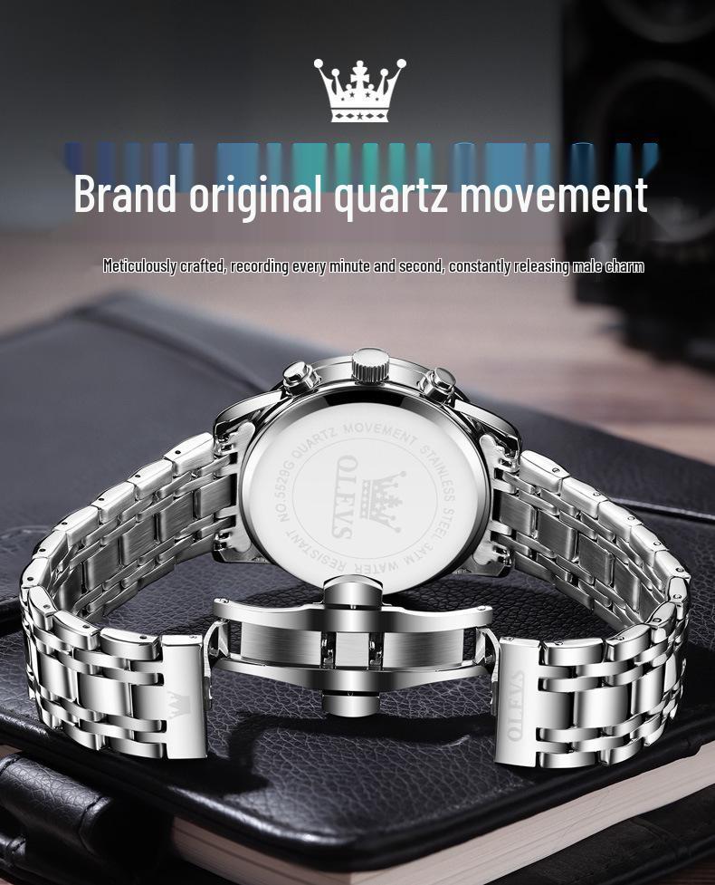Oliss Men's Multifunctional Luminous Chronograph Watch - Celebrity Endorsed, Waterproof Quartz