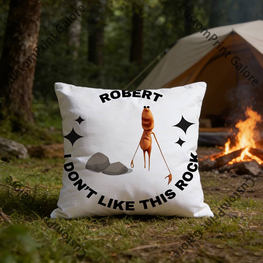 

Marcus The Worm Robert Help HD Print Square Pillow Cover Polyester Lightweight Customizable for Home Office Sofa Decor 30x30 cm