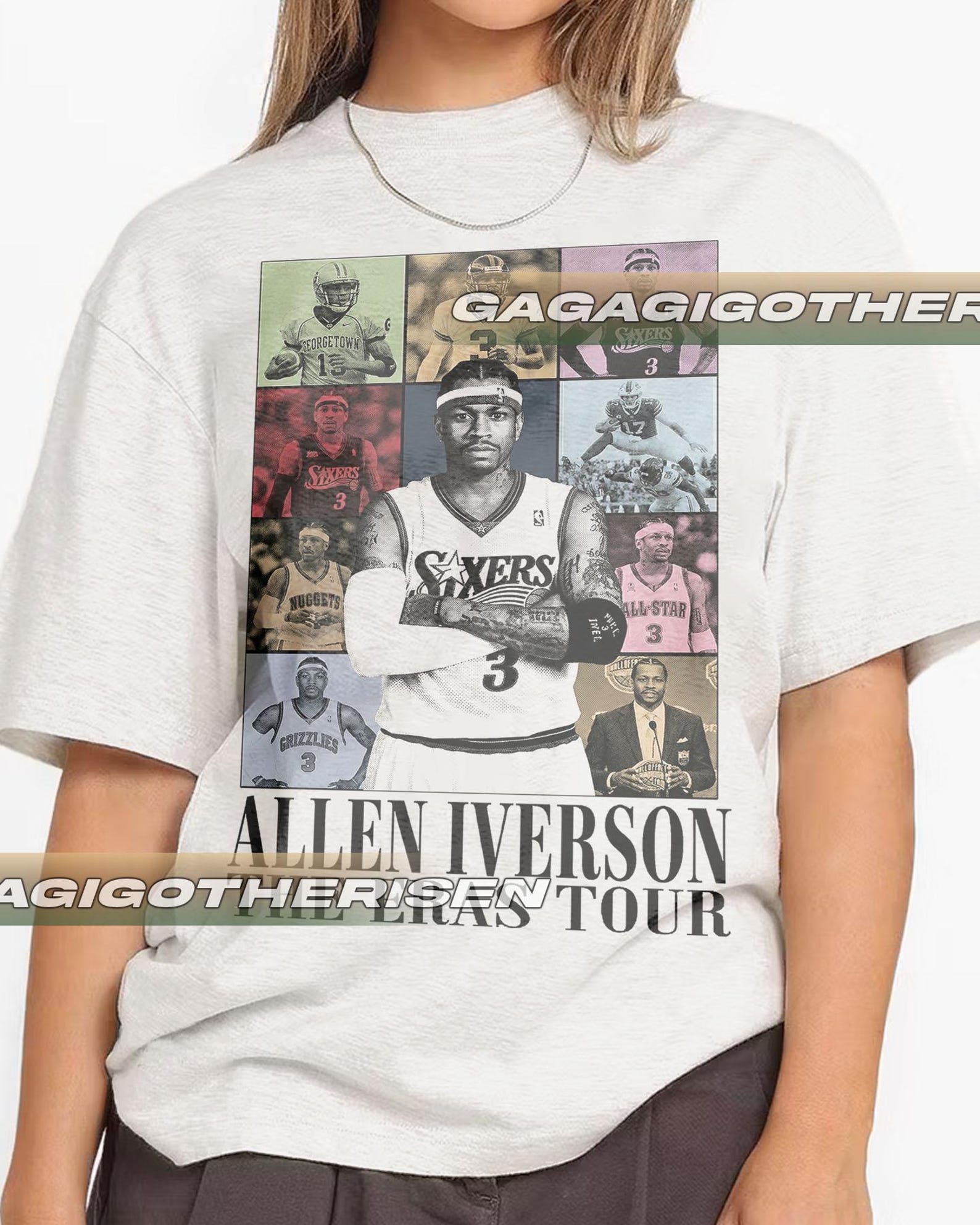 Allen Iverson Eras Tour Basket Ball T-Shirt: Unisex Tee RZ 4XL