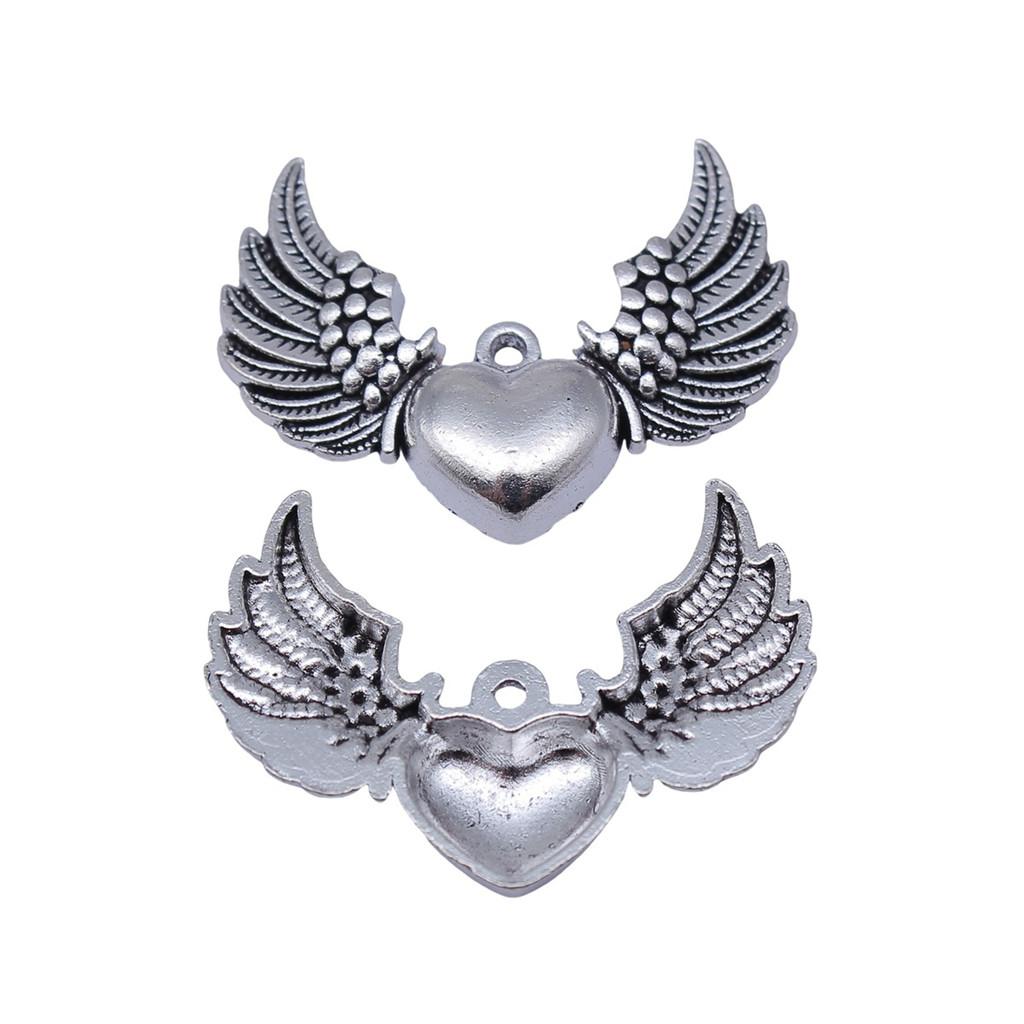 Feather Wing Charms Antique Alloy Pendants For Bohemian Jewelry Making