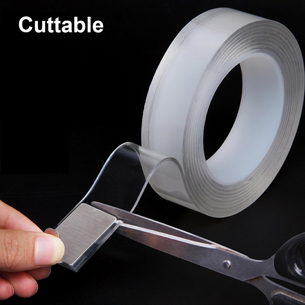 Adhesive Tape Reusable Acrylic Double Sided Transparent Tapes Removable Trimmable Wall Sticker for Kitchen Car
