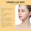Maschera all'Argilla alla Curcuma per Illuminare e Pulire i Pori, Maschera all'Argilla Idratante Rassodante con Niacinamide per Tutti i Tipi di Pelle