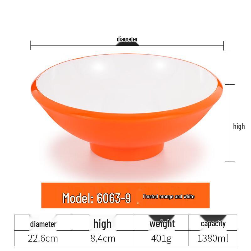 Nordic Square Melamine Noodle Bowl
