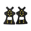 1pair 10 Spikes Ice Snow Grips Anti Slip Ice Traction Clts Walk Traction Clts for Shoes Boots Walking Hiking Climbing