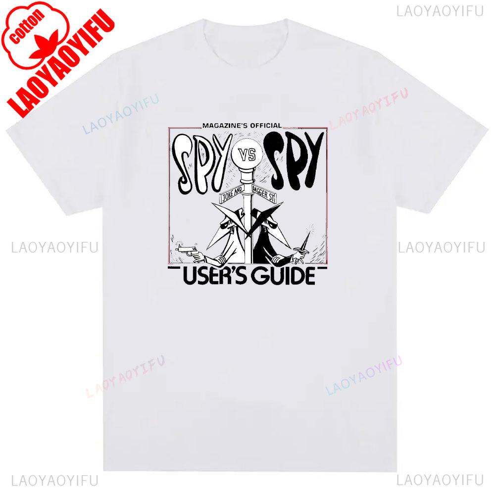 IMMA GONNAKILL YOU YOU LITTLE SHI Spy Vs Spy Mens T Shirt Summer Cotton Crew Neck Humorous Retro 80s Cartoon Graphic Shirt Tee