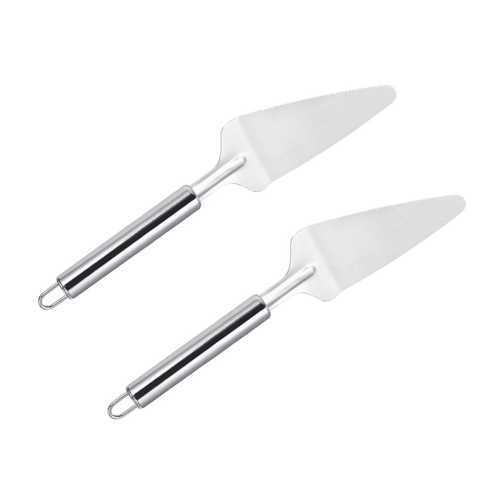 2Pcs Stainless Steel Multifunctional Triangular Pizza Cutter Shovel Spatula Kitchen Accessories