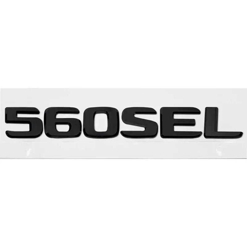 3D ABS Zadní kufr auta Písmenný znak Číslo karoserie Znak Samolepka pro Mercedes Benz 230E 300E 300SEL 300SE 500SEL 560SEL 600SEL