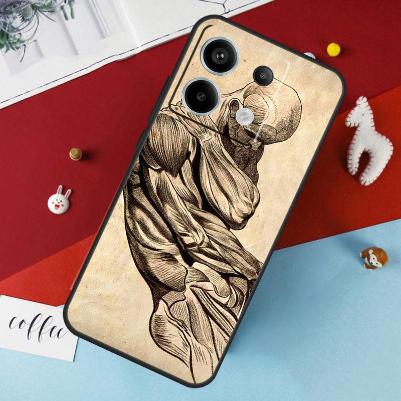 Human Anatomy Case For Xiaomi Redmi Note 13 Pro 14 12 11 10 15 Pro Plus Redmi 10C 12C 13C 14C 15C 15 Cover