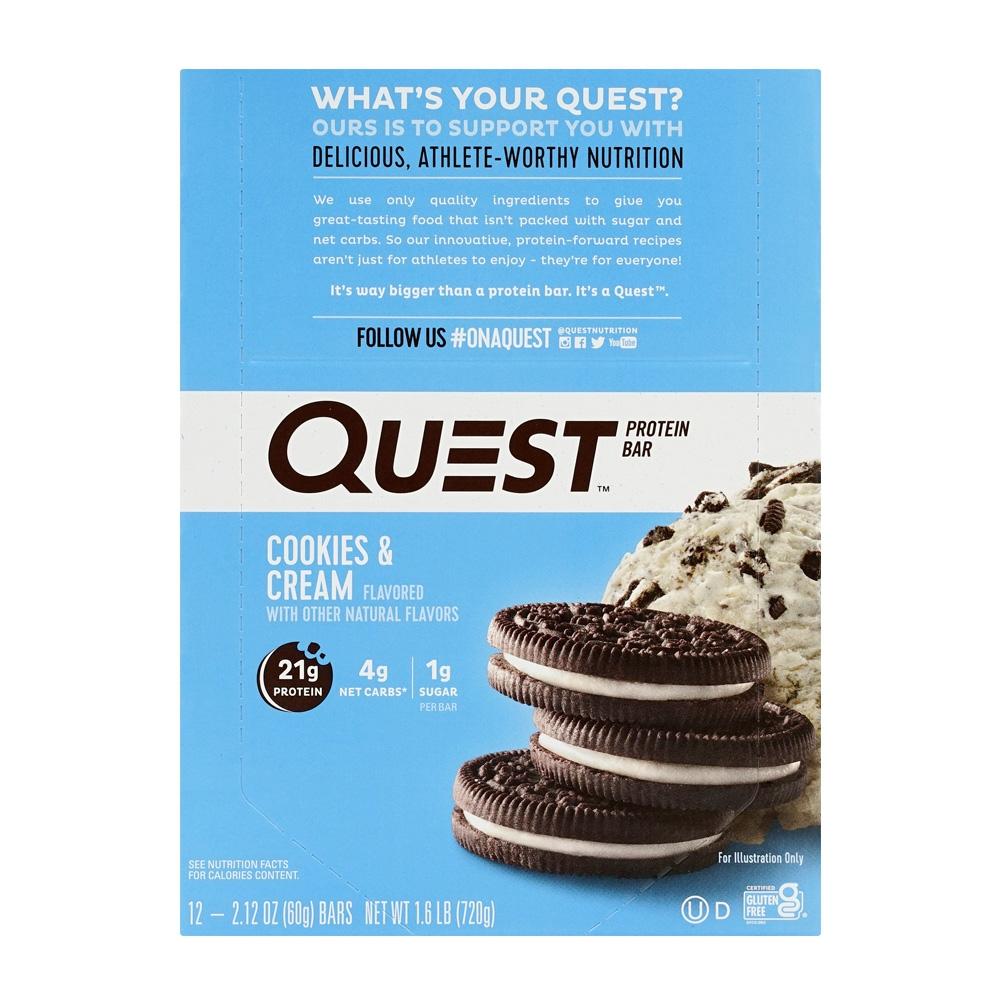 Protein Bar Cookies & Cream (12 Bars), 1 Set