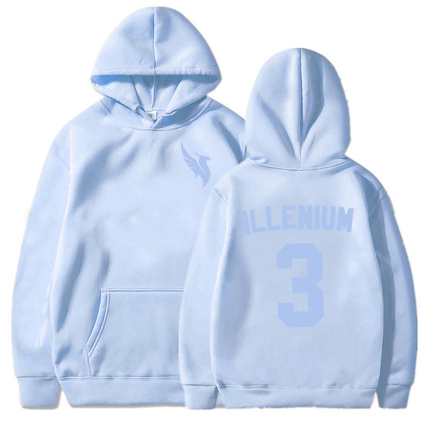 ILLENIUM Print Hoodies Long Sleeve Fashion Winter/Autumn Sweatshirts Fleece Warm Men Women Pullovers Streetwear Graphic Clothing