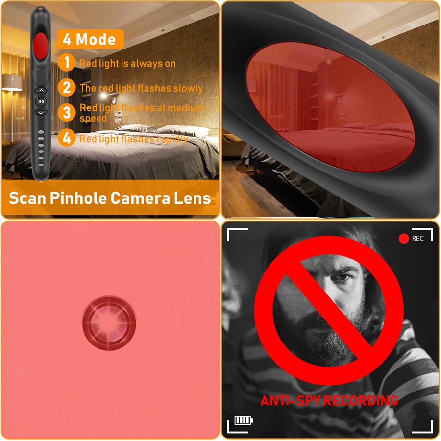 Anti Detector RF Finder Personal Safety Alarm Protection For Hidden Camera