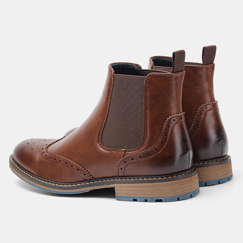 Chelsea Boots Herren 2026 Bequeme Marke Mode Lederstiefel