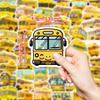 50 Cute Cartoon School Bus Graffiti Stickers Personalized Decoration Mobile Phone Notebook Waterproof and Removable