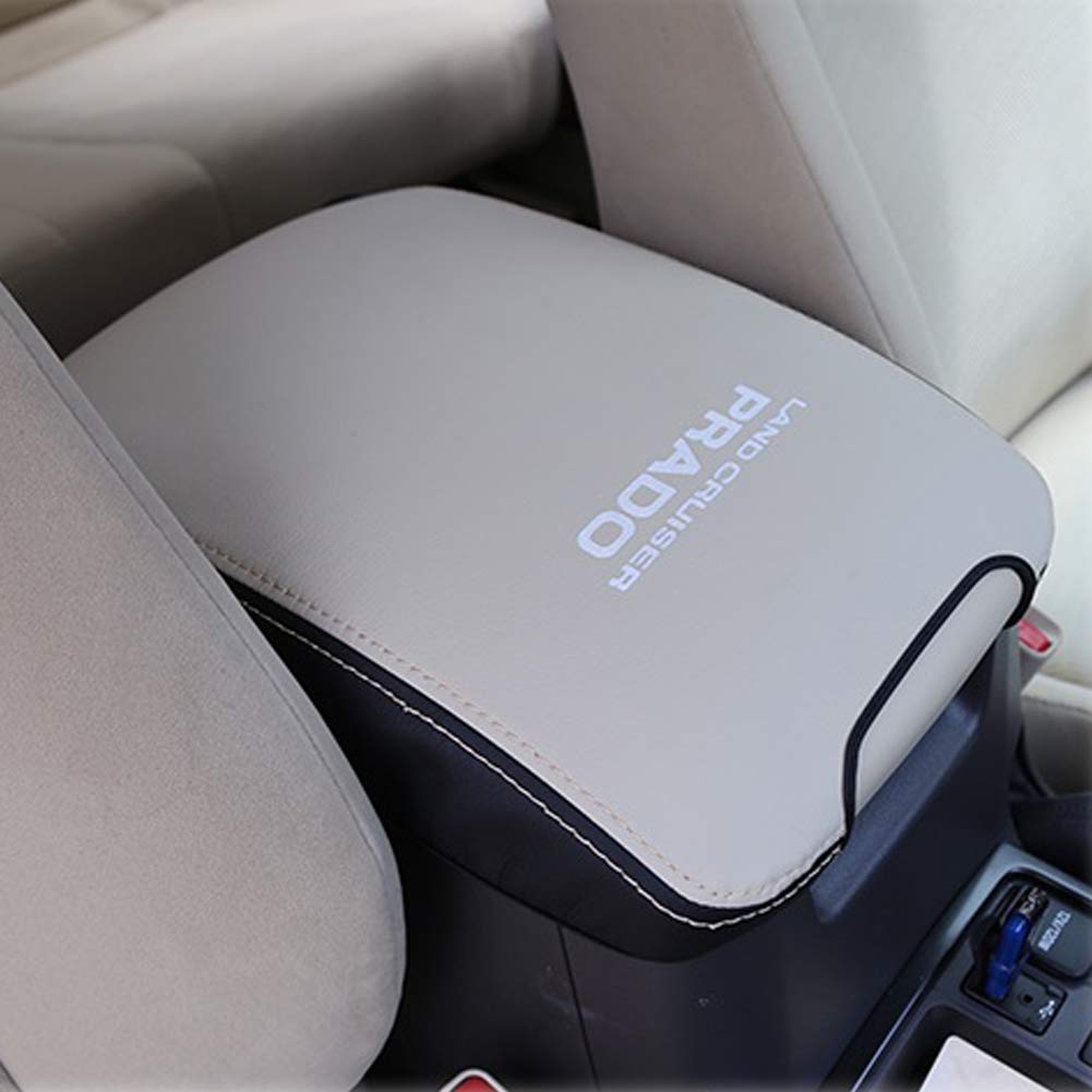 Baohatsu Toyota Kryt loketní opěrky Kůže Elastický popruh pro 2010-2018 Land Cruiser Prado 150 Béžová