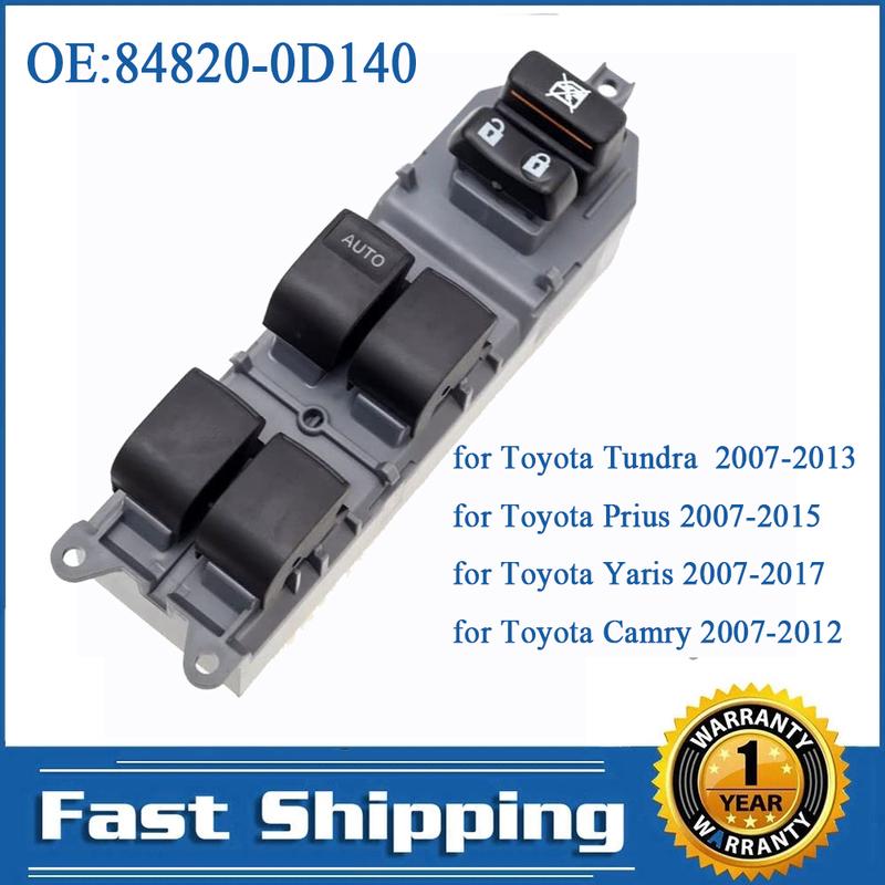 

Car Power Window Control Switch Button Glass Lifter Console for Toyota Camry Yaris Prius 2013-2017 Tundra 84820-0D140