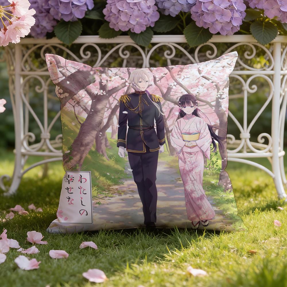Anime My H-Happy M-Marriage Cushion Cover Home & Car Dual-Scene Pillow Cover: Reversible for Premium Comfort