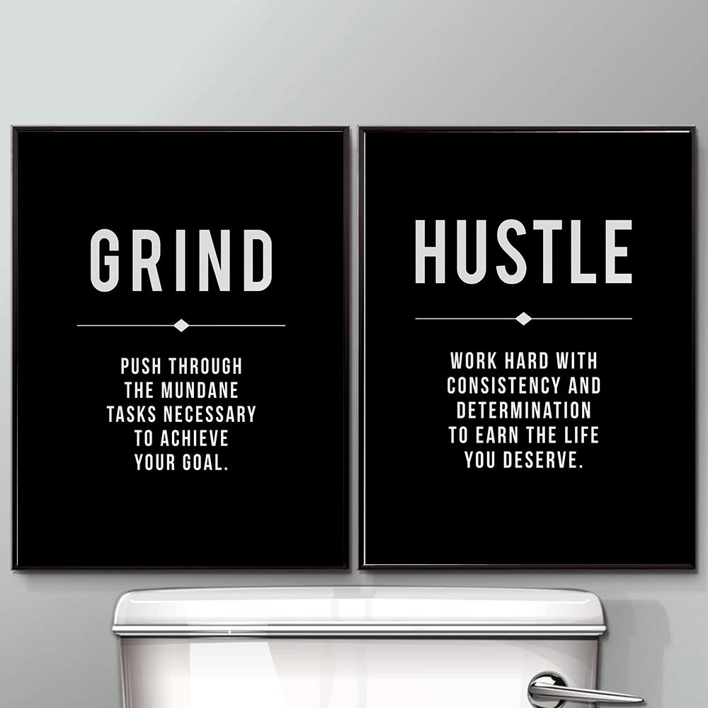 

Grind Hustle Run Цитата Настенное искусство Холст Картины Офис Декор Черный Белый Современное искусство Предприниматель Мотивация Живопись Картины