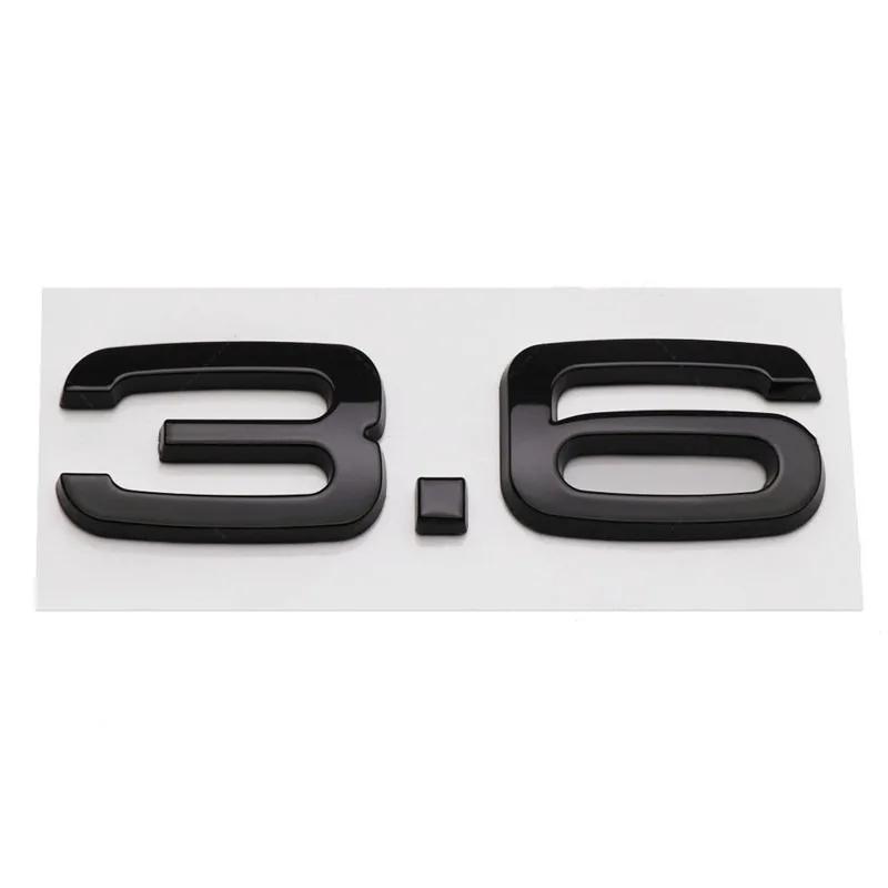 3D ABS 2.4 3.6 4.2 Letter Car Rear Trunk Tailgate Fender Door Badge Emblem Adhesive Sticker For A4 A5 A6 A7 A8 Q3 Q5 Q7