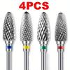 1/2/4/5PCS Tungsten Carbid Nail Drill Bits Electric Manicure Drill Accessory Milling Cutters for Nail Gel Remover Polish