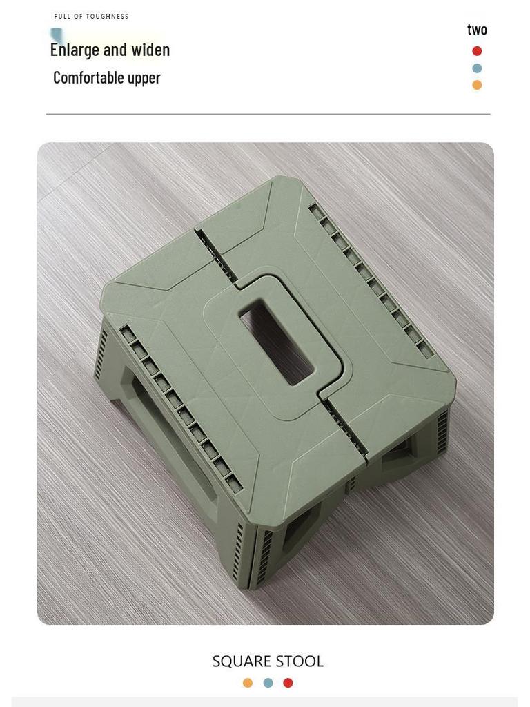 Compact Portable Folding Plastic Stool for Camping and Outdoor Use