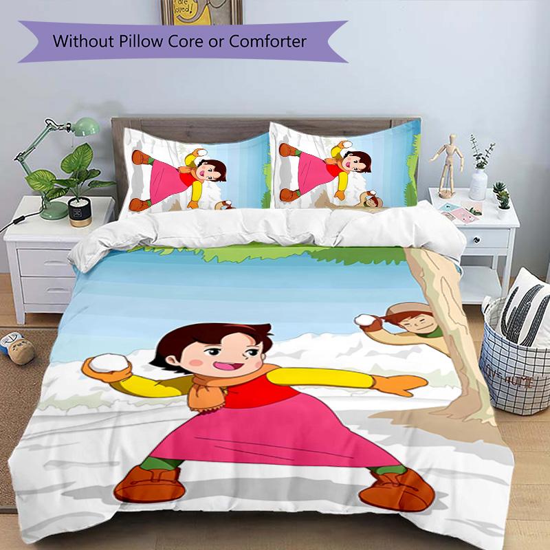 3pcs Heidi pattern bedding set duvet cover set includes duvet cover &pillowcases, perfect all season bedroom decoration & gift