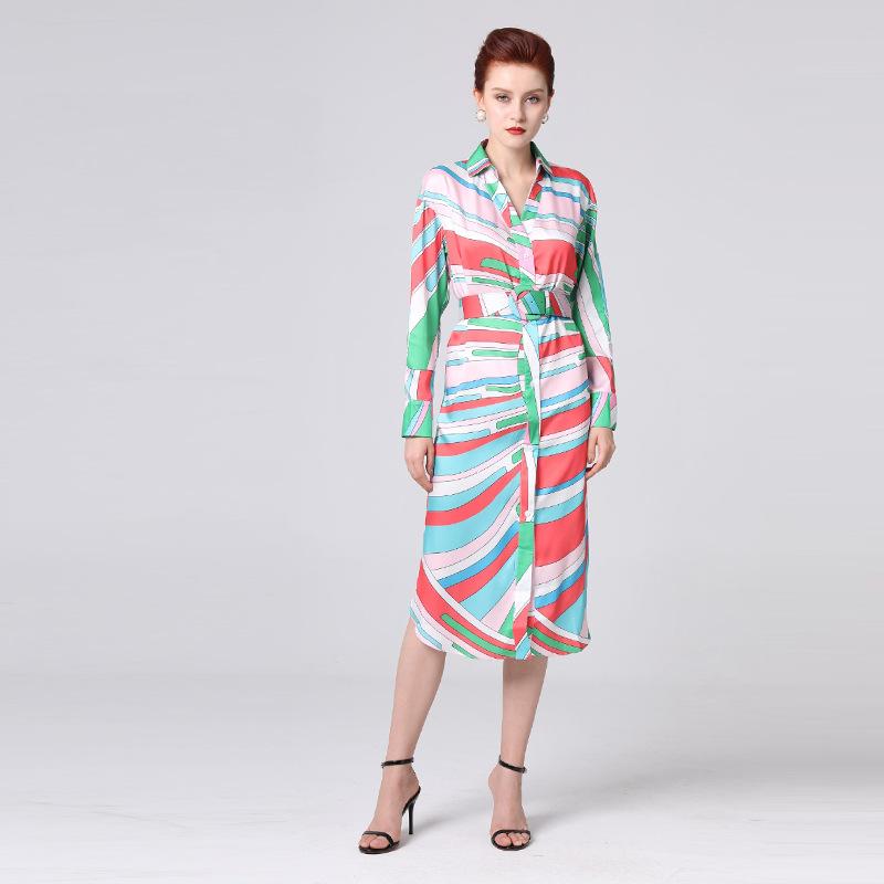 

Летнее платье Женская одежда Богемное платье-футболка с принтом Праздничные длинные платья миди S разноцветный