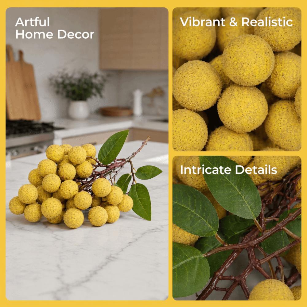 Handwerkskunst Simulation Longan Lebensecht Obstmodell Heimdekoration Künstliche Frucht Blumenarrangement